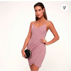 Worn once Lulus Lilac Mini Bodycon Dress